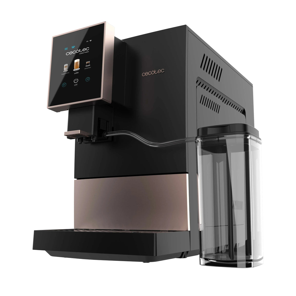 CECOTEC Machine à café grains Cremmaet Compactccino Connected Black Rose
