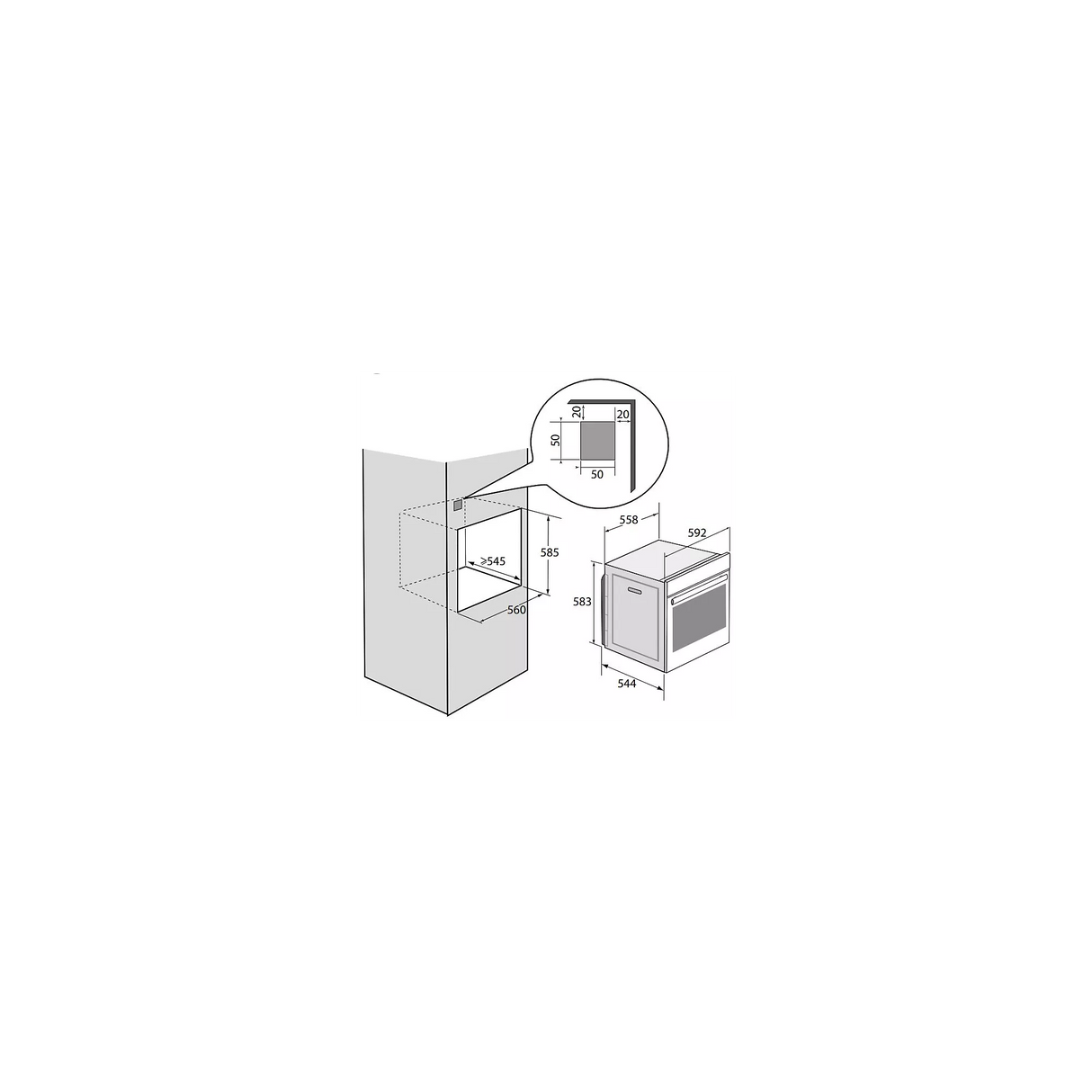 Four encastrable Sauter pyrolyse connecté (73 L, 60 cm inox)