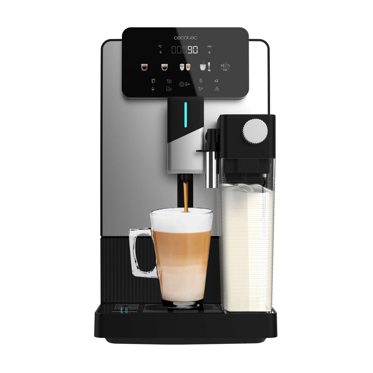 CECOTEC Machine à café grains Cremmaet Latte Touch