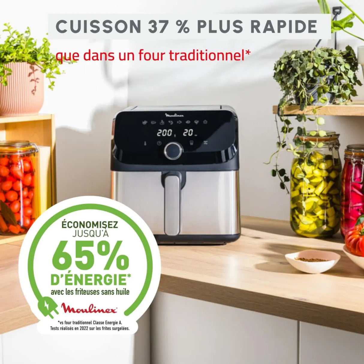 Moulinex Air Fryer Easy Fry Mega 7,5L Inox