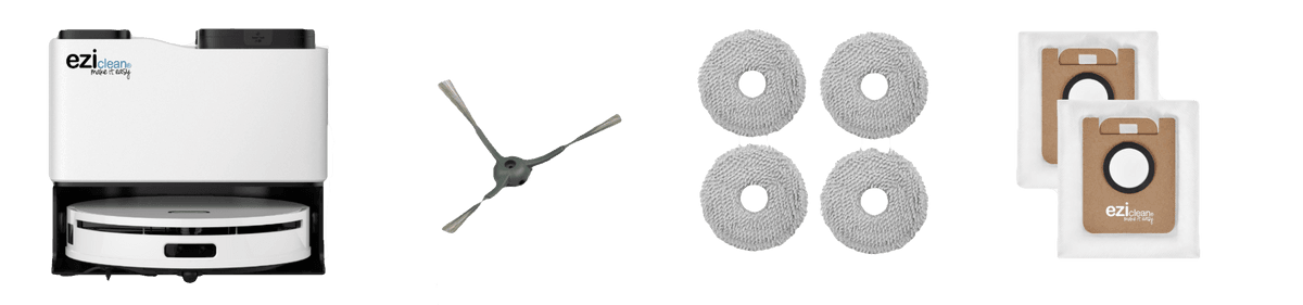 Eziclean Robot aspirateur laveur avec base aspirante All In One Z15 Pro