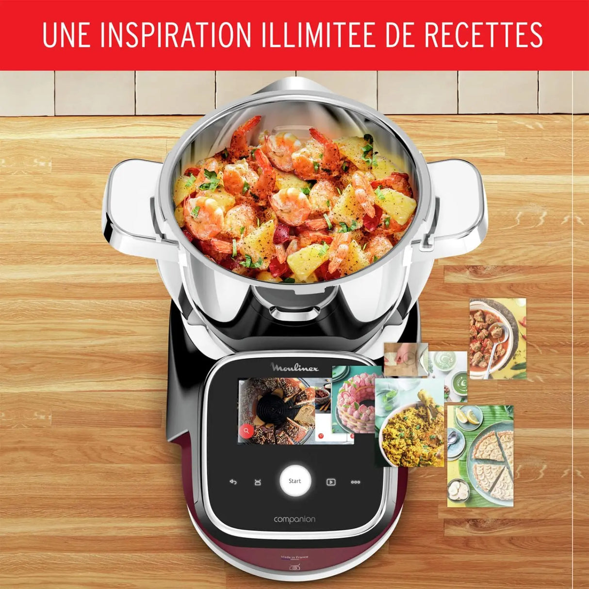 Moulinex Robot cuiseur i-Companion Touch Pro Noir