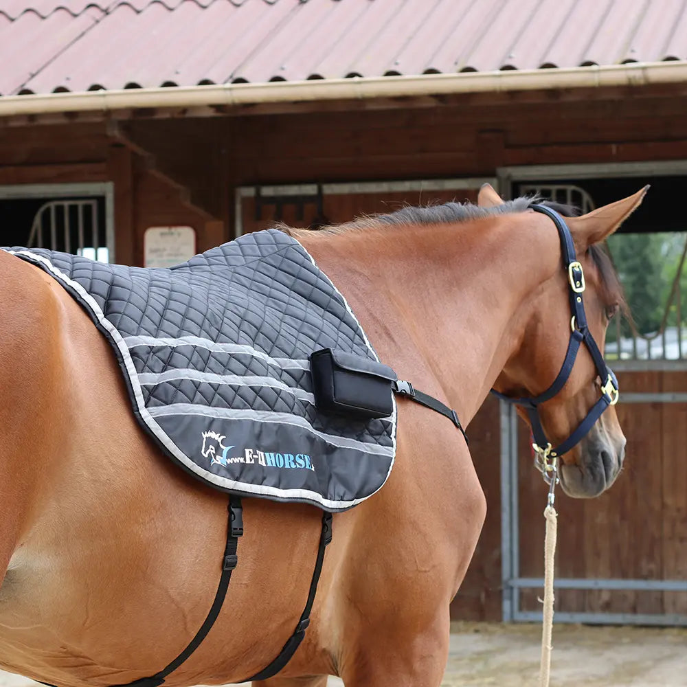 Ezihorse Tapis de massage vibrant et chauffant pour chevaux Back Comfort