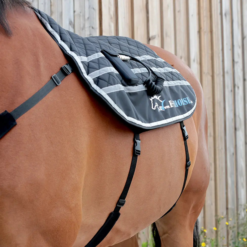 Ezihorse Tapis de massage vibrant et chauffant pour chevaux Back Comfort