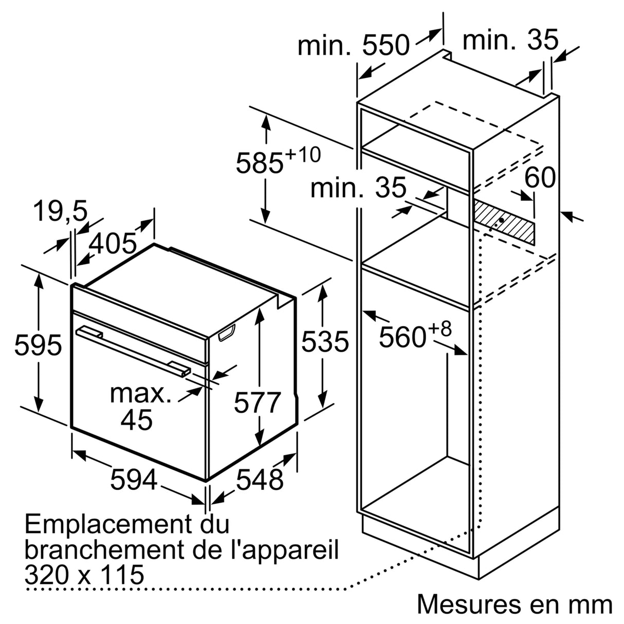 Four encastrable Siemens multifonction avec pyrolyse (71 L, 60 cm, noir)