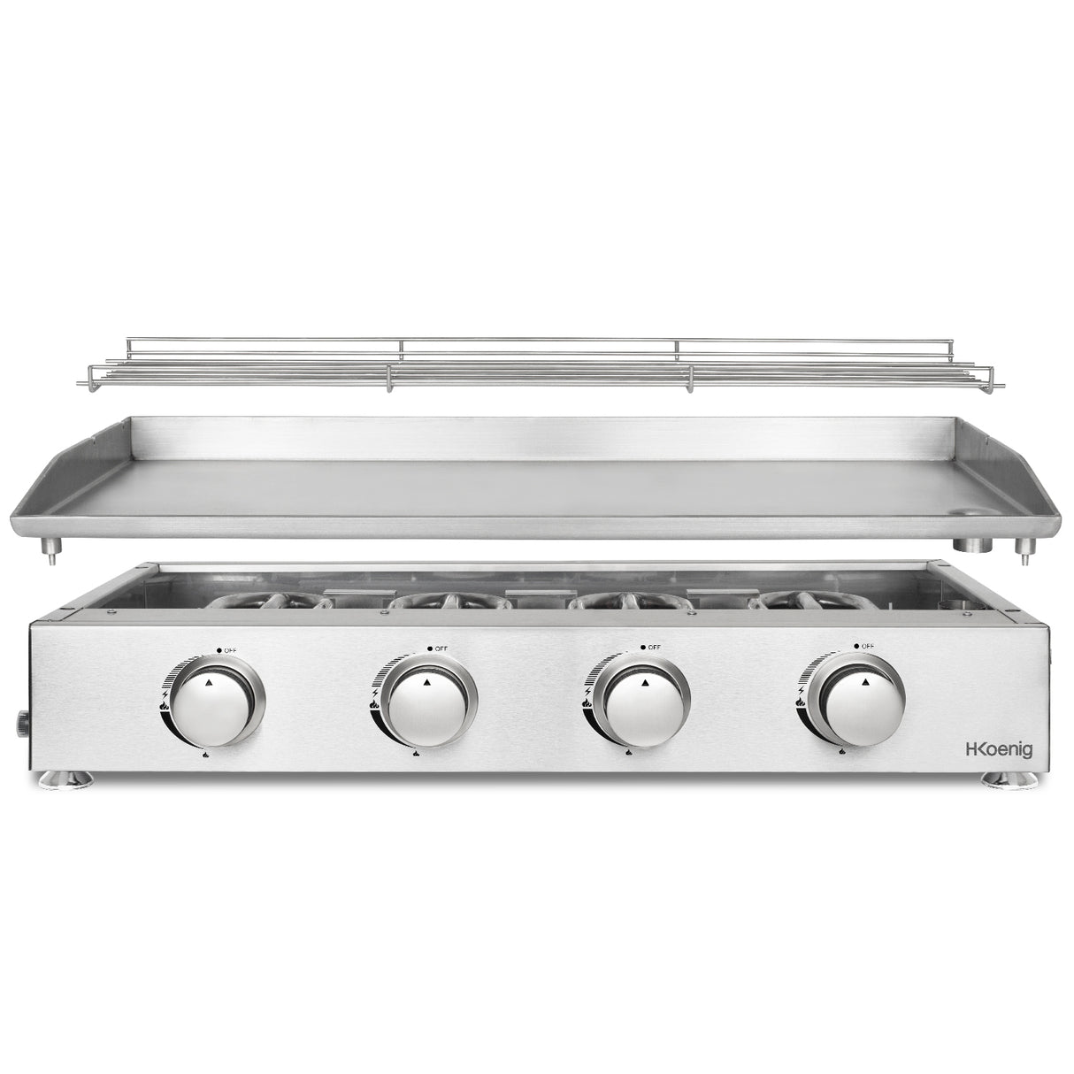HKoenig Plancha au gaz 4 brûleurs