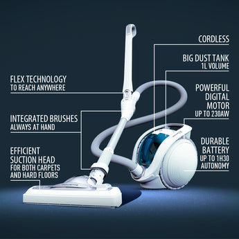 Rowenta Aspirateur sans sac et sans fil X-Ô 90