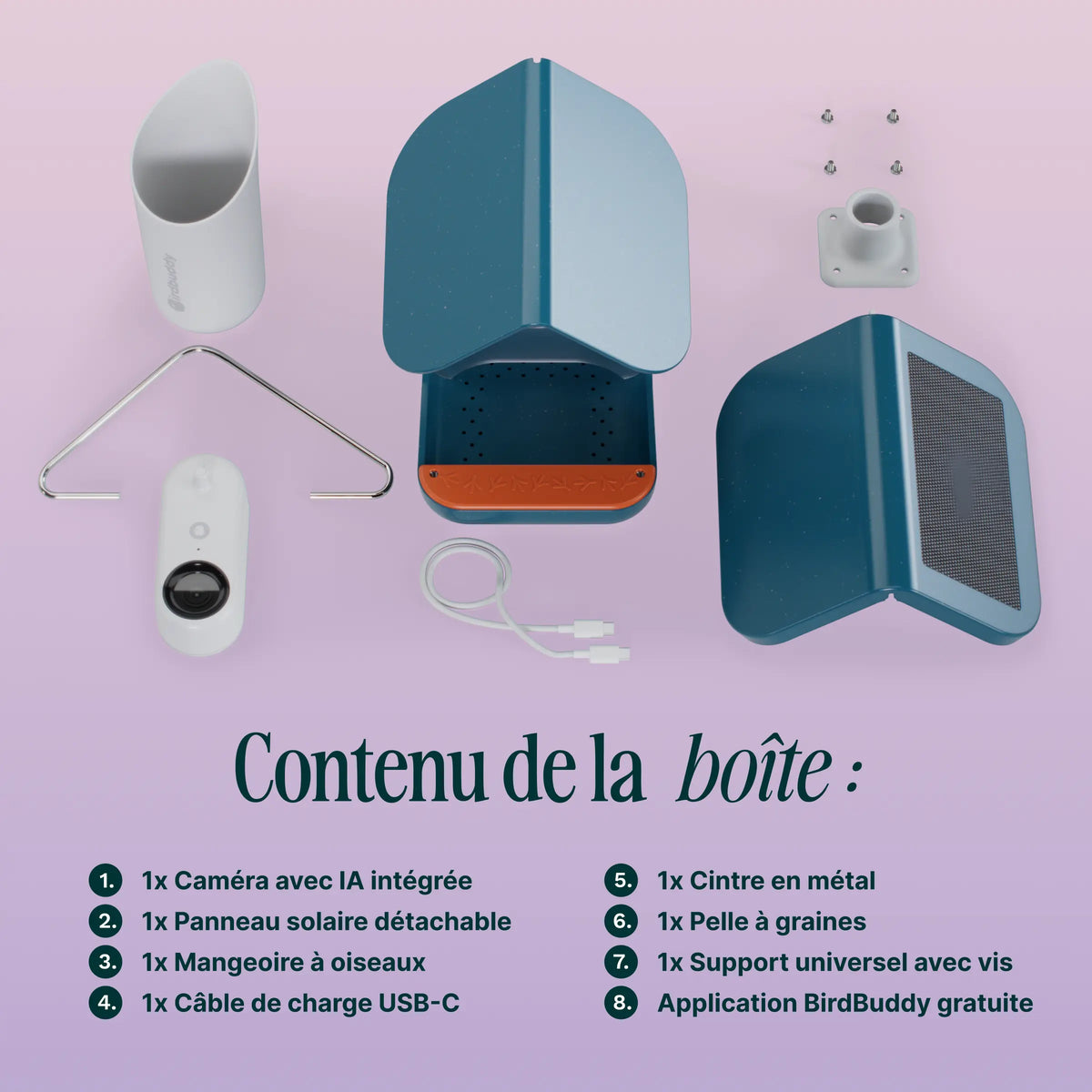 Birdbuddy Mangeoire à Oiseaux Pro Solar Smart Bird Feeder