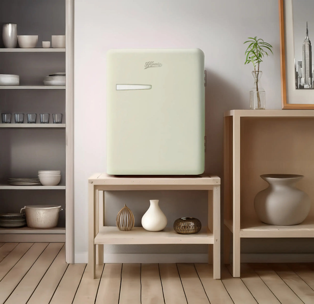 HKoenig Mini réfrigérateur pose libre vintage