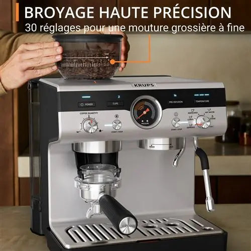 Krups Machine à expresso avec broyeur Précision Plus