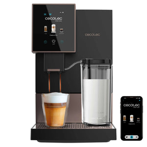 CECOTEC Machine à café grains Cremmaet Compactccino Connected Black Rose