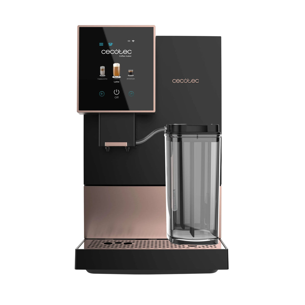 CECOTEC Machine à café grains Cremmaet Compactccino Connected Black Rose