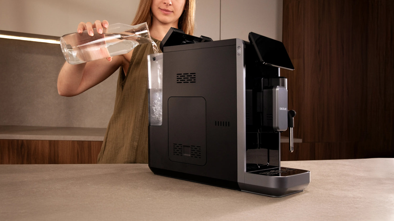 CECOTEC Machine à café grains Cremmaet Lungo Steam