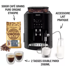 Krups Essential avec écran LCD et accessoire lait