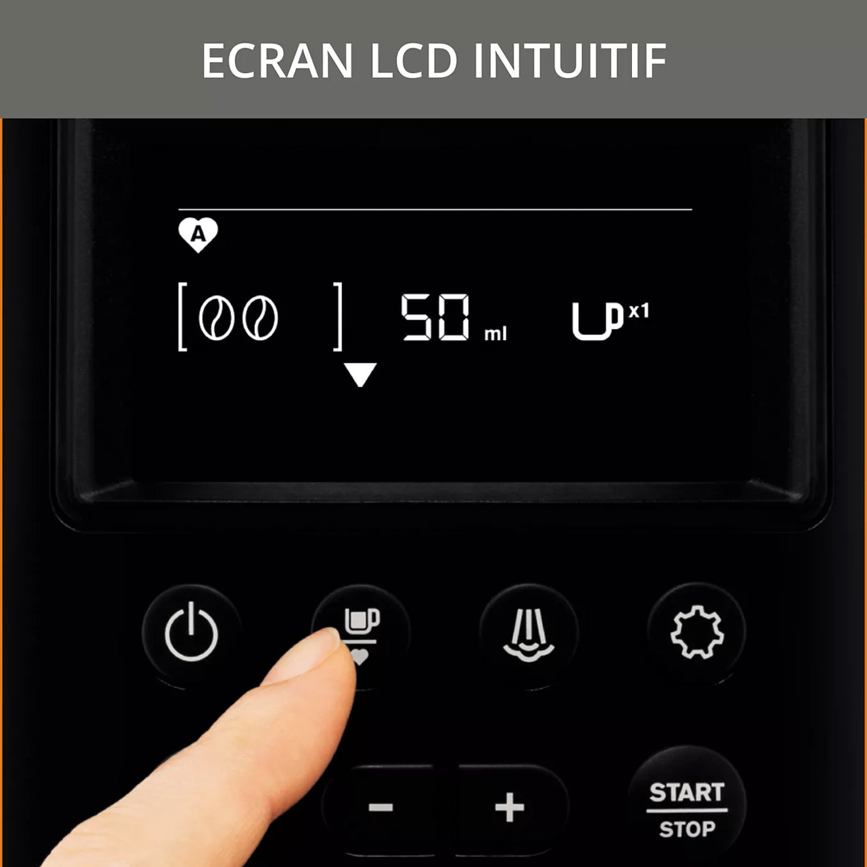 Krups Essential avec écran LCD et accessoire lait