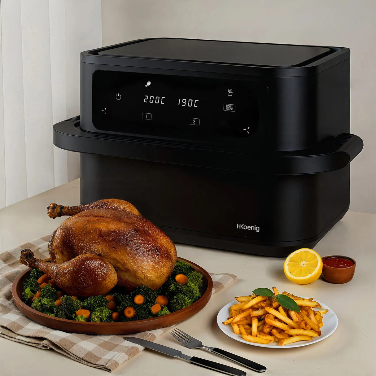 HKoenig Friteuse sans huile mégazone 10L