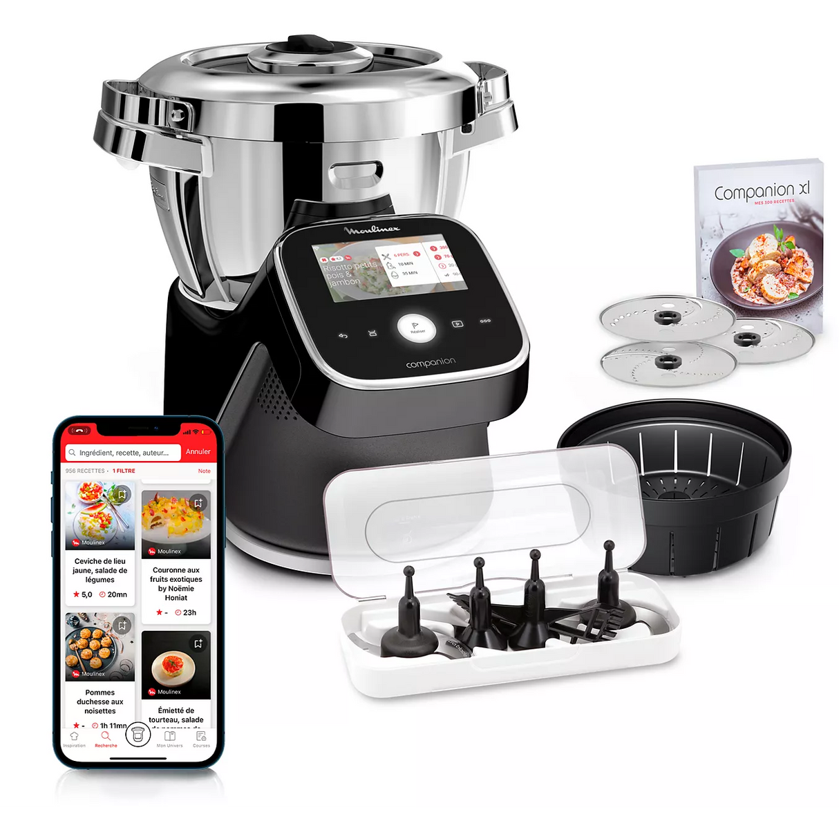 Moulinex Robot cuiseur i-Companion Touch Pro Noir