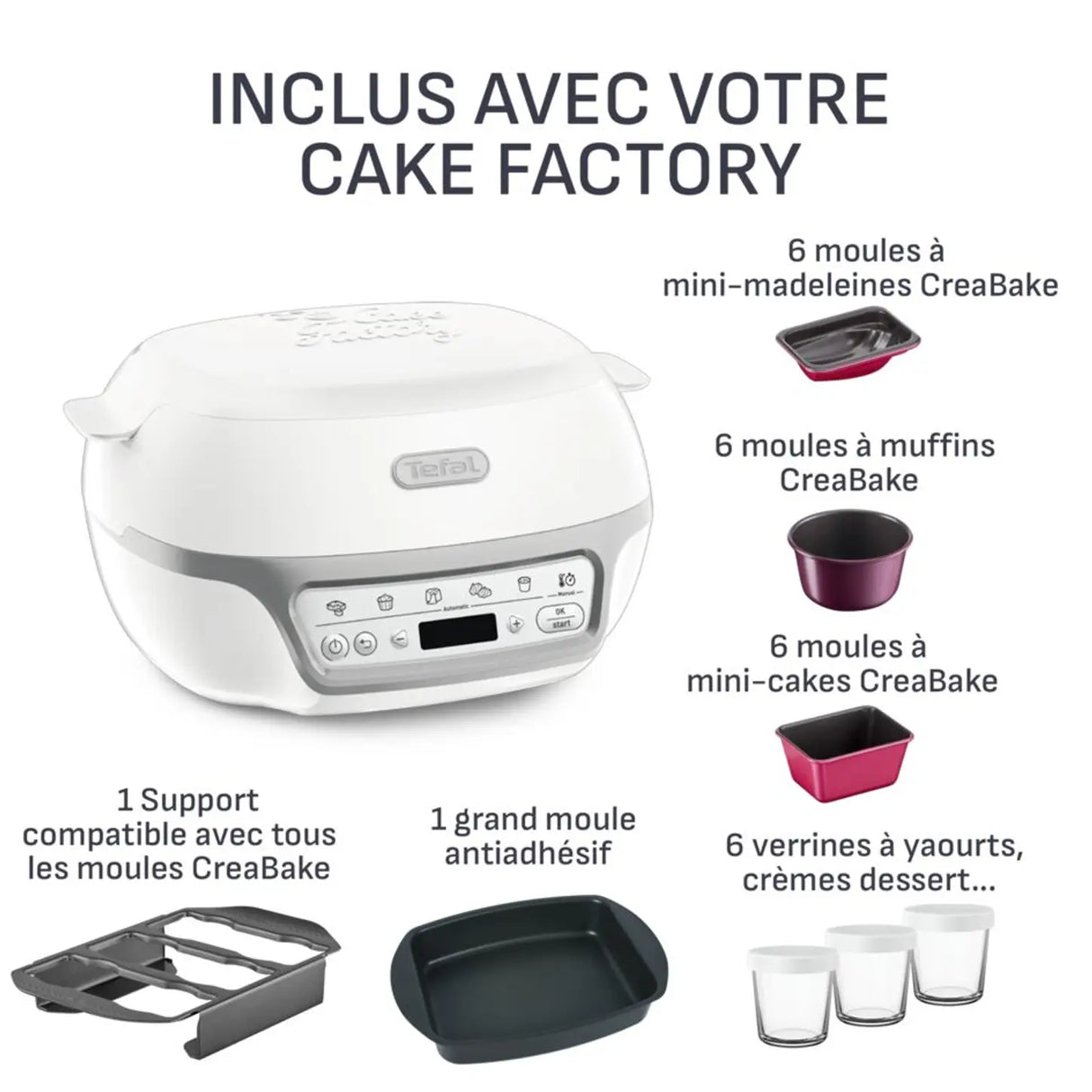 Tefal Cake Factory Délices Silver