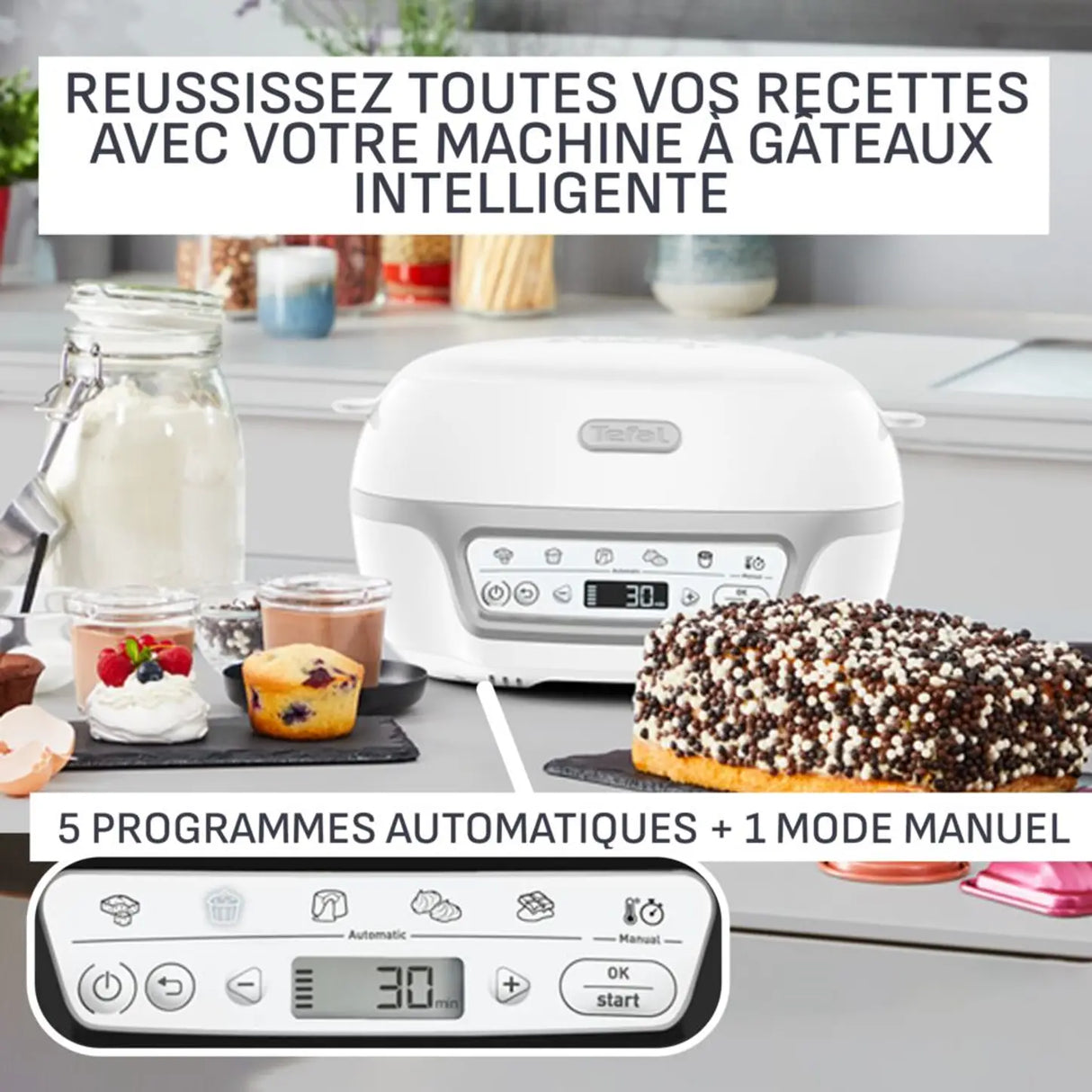 Tefal Cake Factory Délices Silver