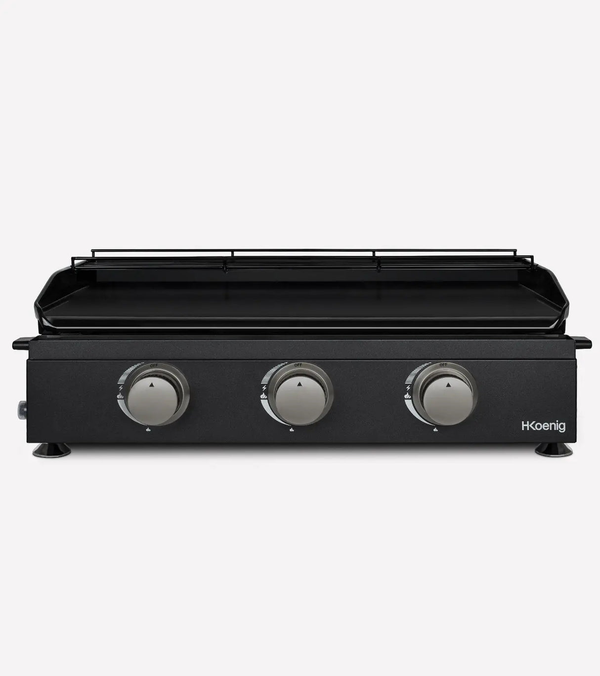 HKoenig Plancha à gaz 3 brûleurs - noire fonte émaillée