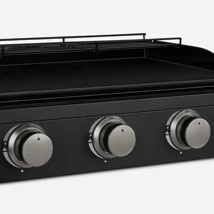 HKoenig Plancha à gaz 3 brûleurs - noire fonte émaillée