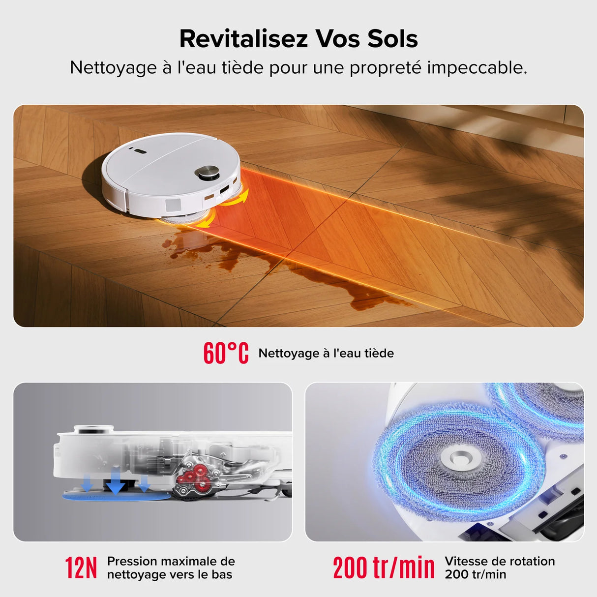 ROBOROCK Aspirateur robot Qrevo Curv 2 ProX