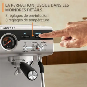 Krups Machine à expresso avec broyeur Précision Plus