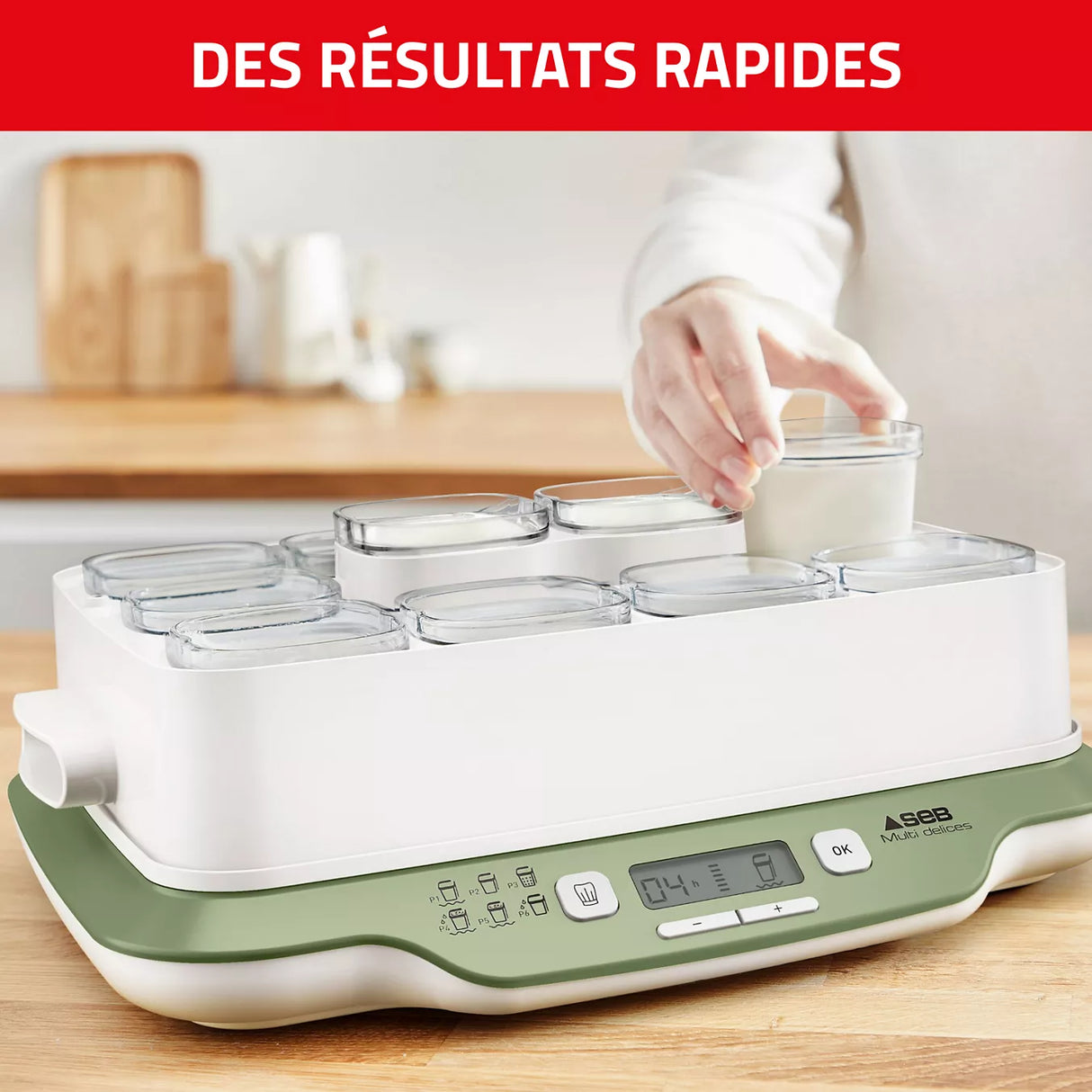 SEB Yaourtière Multi Délices Express & Végétal 12 pots