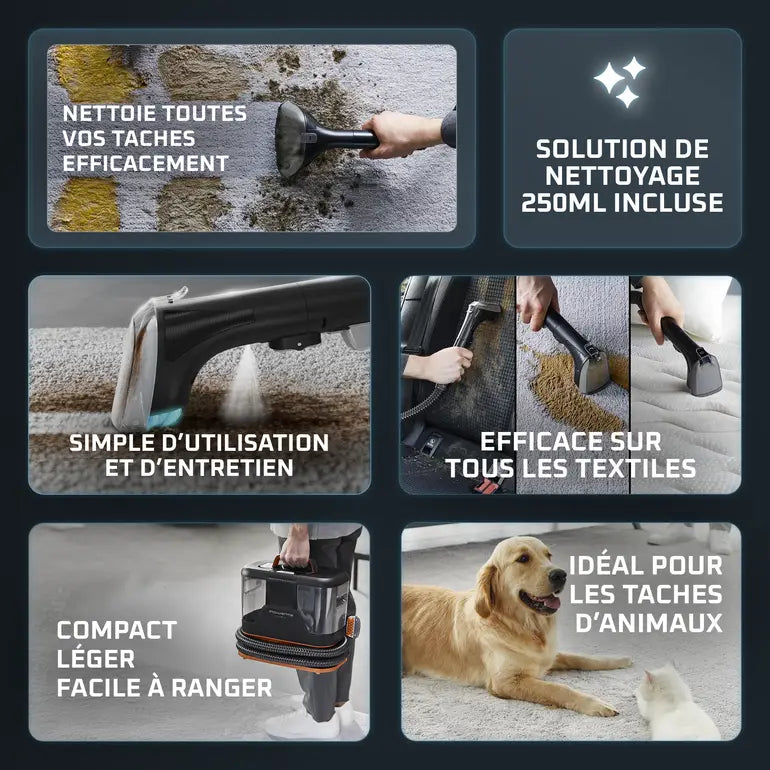 Rowenta Shampouineuse Détacheur Clean It 400W